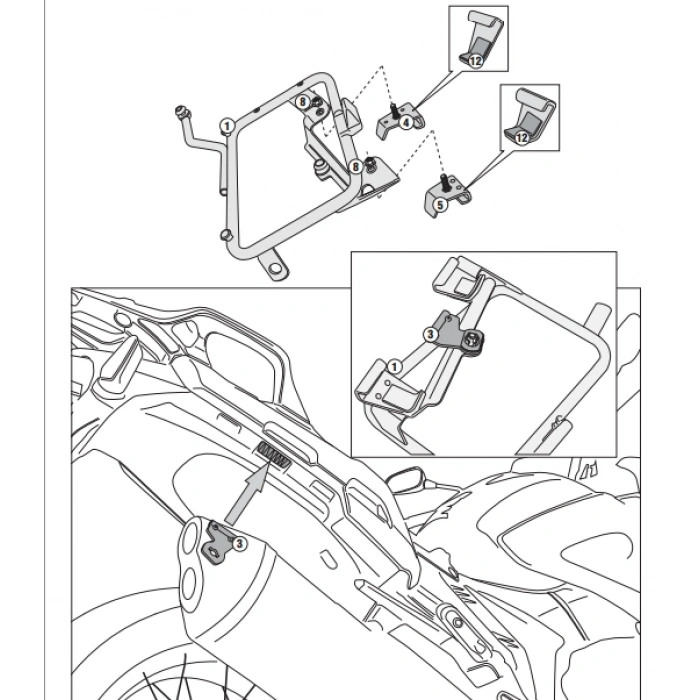 KAPPAKLXR1110HONDAVFR1200XCROSSTOURER(12-19)YANÇANTATAŞIYICI