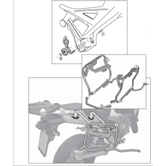 KAPPAKLXR1110HONDAVFR1200XCROSSTOURER(12-19)YANÇANTATAŞIYICI