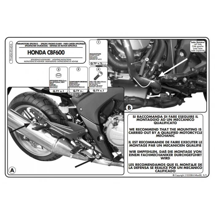 KAPPAKN456HONDACBF600S-600N(08-12)KORUMADEMİRİ