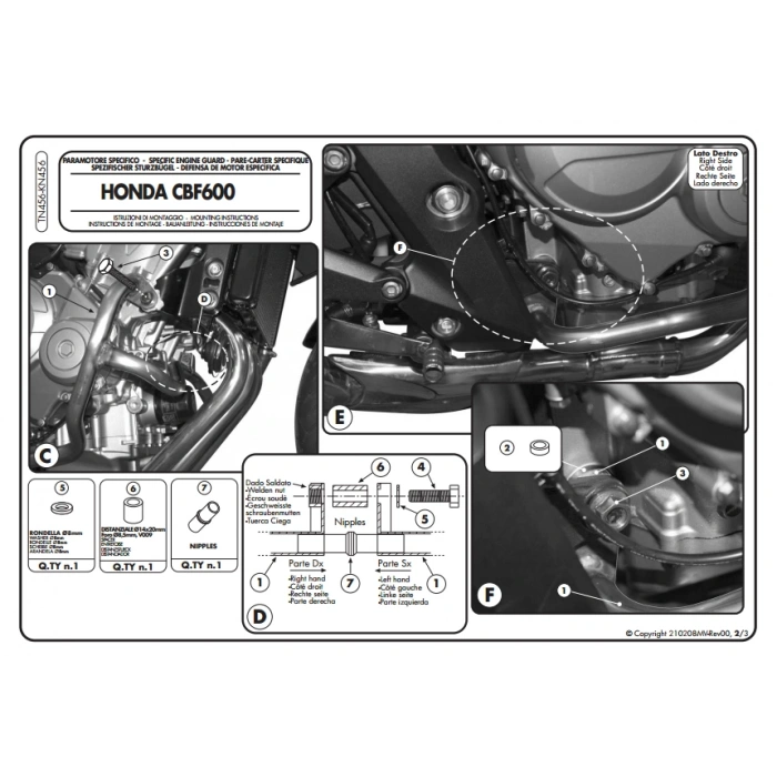 KAPPAKN456HONDACBF600S-600N(08-12)KORUMADEMİRİ