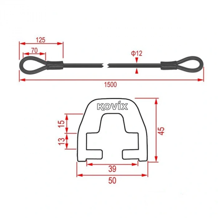 KOVIXKZA-150ÇELİKKİLİT+KD6BAĞLANTIADAPTÖRÜ