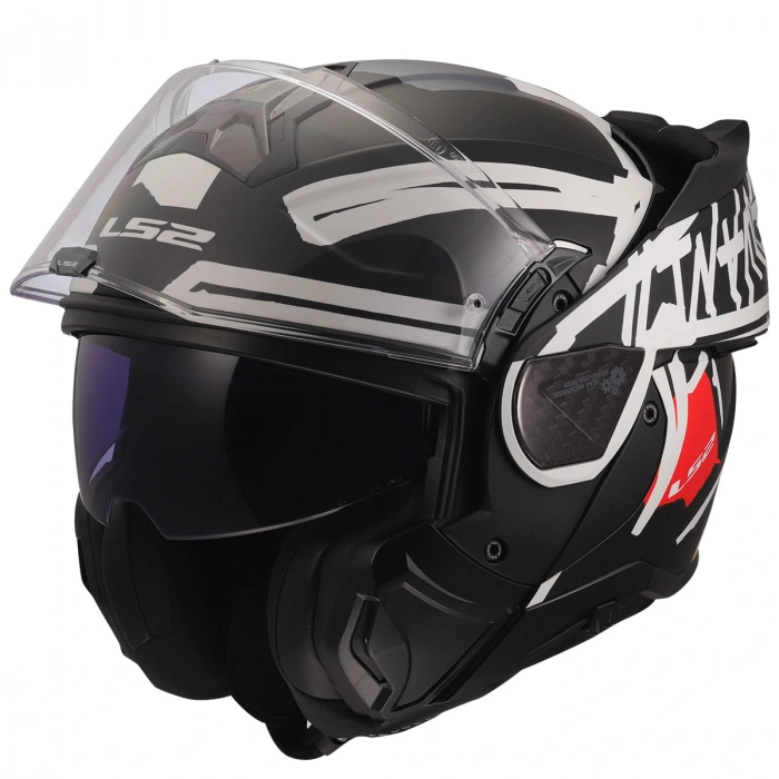 LS2 ADVANT 2 TAPE MAT SİYAH-BEYAZ KASK