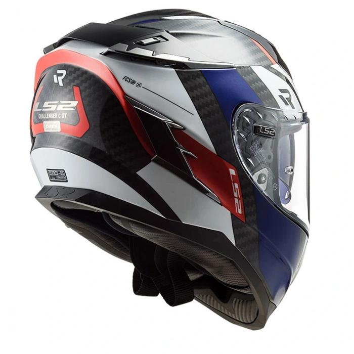 LS2 CHALLENGER C KARBON ALLOY BEYAZ-MAVİ-KIRMIZI KASK