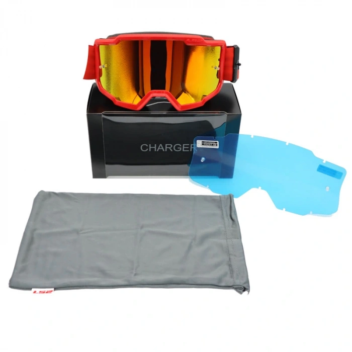 LS2 CHARGER GOGGLES MOTOKROS GÖZLÜK (IRIDIUM CAMLI)