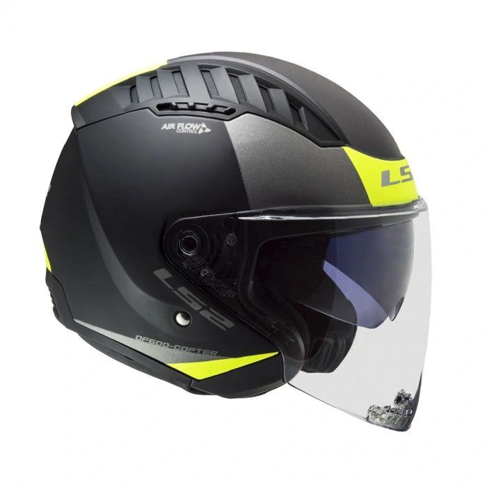 LS2 COPTER 2 URBANE MAT SİYAH-NEON SARI KASK