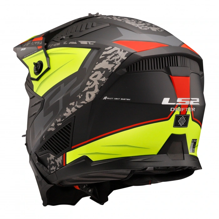LS2 DRIFTER DEVOR MAT SİYAH-NEON SARI KASK