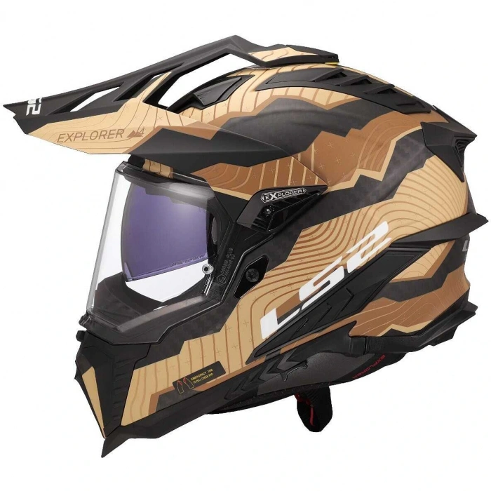 LS2 EXPLORER C KARBON TRICK MAT KAHVE- KASK