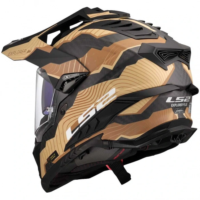 LS2 EXPLORER C KARBON TRICK MAT KAHVE- KASK