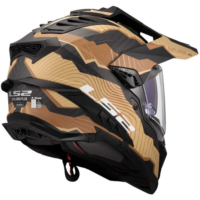 LS2 EXPLORER C KARBON TRICK MAT KAHVE- KASK