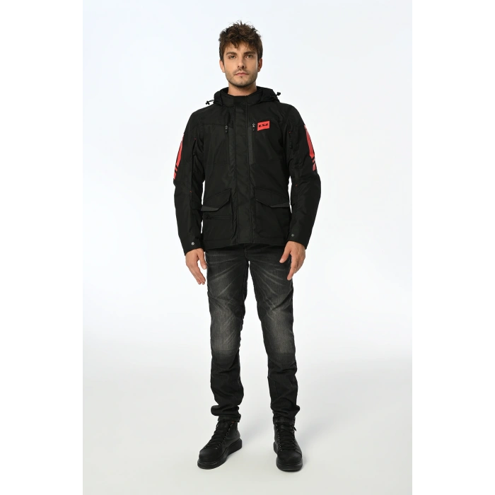 LS2 METROPOLIS EVO MONT SİYAH-KIRMIZI