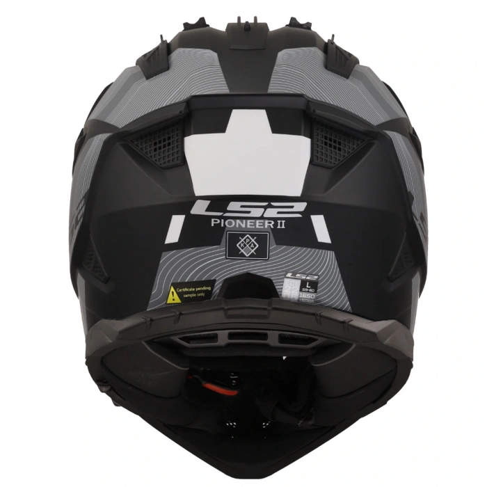 LS2 PIONEER 2 HILL MAT SİYAH-BEYAZ KASK