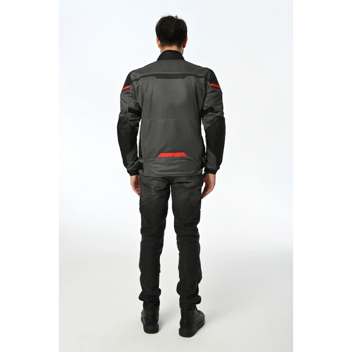 LS2 RIVA MONT SİYAH-GRİ-KIRMIZI