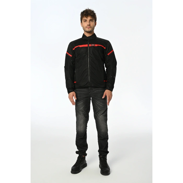 LS2 RIVA MONT SİYAH-KIRMIZI