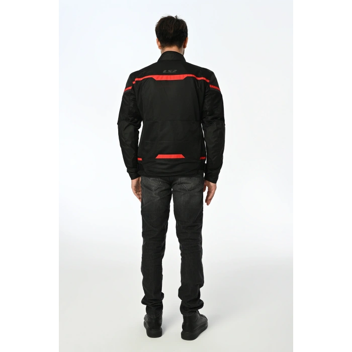 LS2 RIVA MONT SİYAH-KIRMIZI