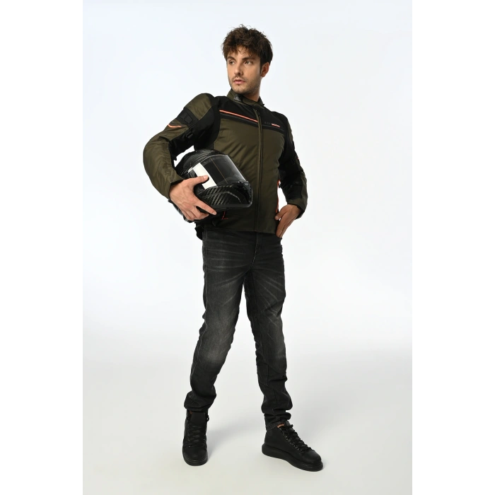 LS2 SHADOW MONT HAKİ-SİYAH-NEON TURUNCU