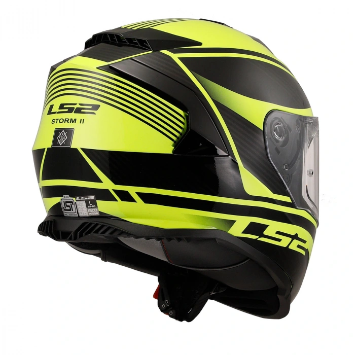 LS2 STORM 2 DODGER MAT SİYAH-NEON SARI KASK