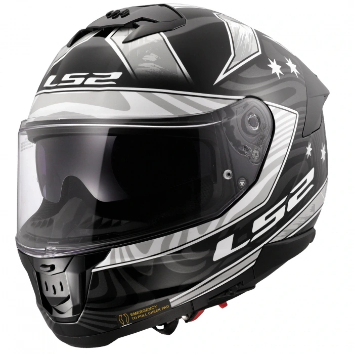 LS2 STREAM 2 GALDAM SİYAH-BEYAZ KASK
