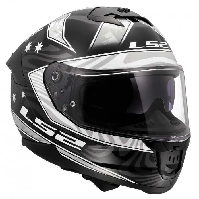 LS2 STREAM 2 GALDAM SİYAH-BEYAZ KASK