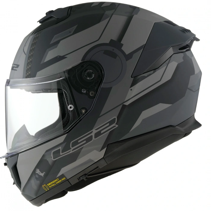 LS2 STREAM 2 SHADOW -GRİ KASK