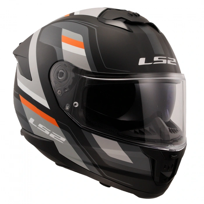 LS2 STREAM 2 VINTAGE MAT SİYAH-GRİ-BEYAZ-KIRMIZI KASK