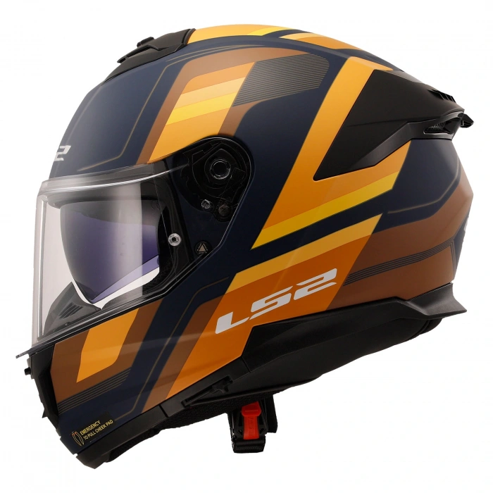 LS2 STREAM 2 VINTAGE -TURUNCU-KAHVERENGİ KASK