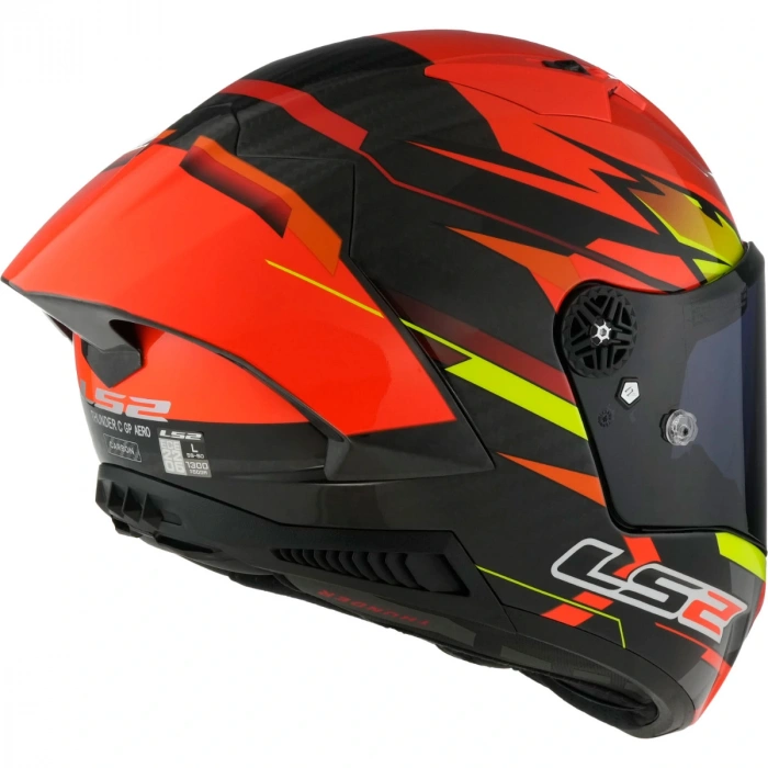 LS2 THUNDER KARBON GP AERO FIRE KIRMIZI-SİYAH KASK