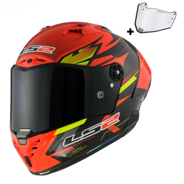 LS2 THUNDER KARBON GP AERO FIRE KIRMIZI-SİYAH KASK