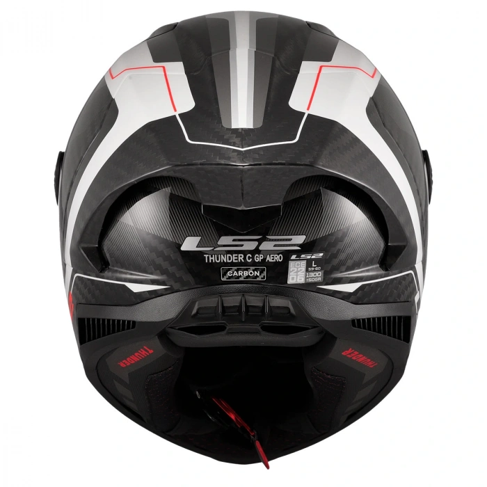 LS2 THUNDER KARBON GP AERO RAUTE BEYAZ-GRİ KASK