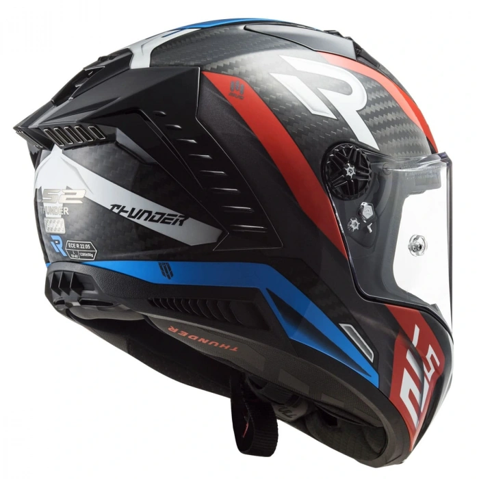 LS2 THUNDER KARBON SUPRA KIRMIZI-MAVİ KASK