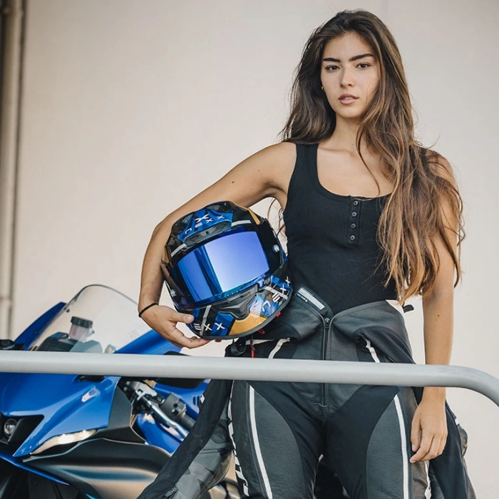 NEXX X.R3R SWIRL KARBON MAVİ KASK