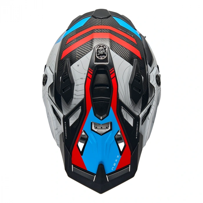 NEXX X.WED 3 FURKA KARBON KIRMIZI-MAVİ KASK