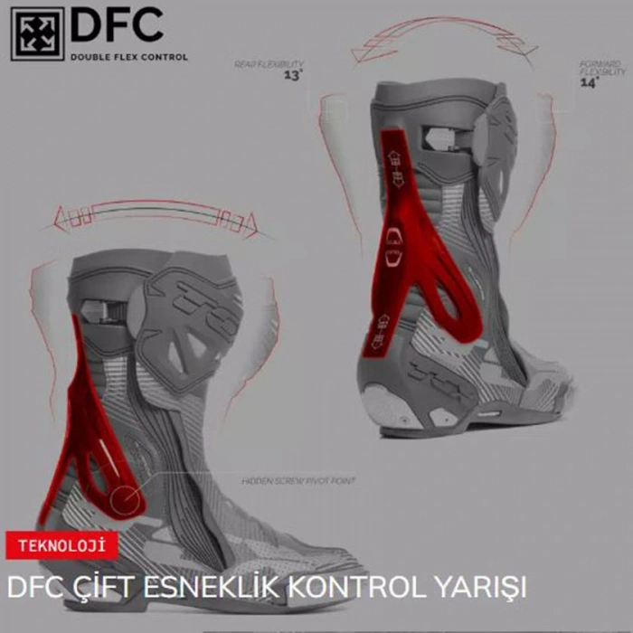 TCX RT-RACE ÇİZME SİYAH-GRİ