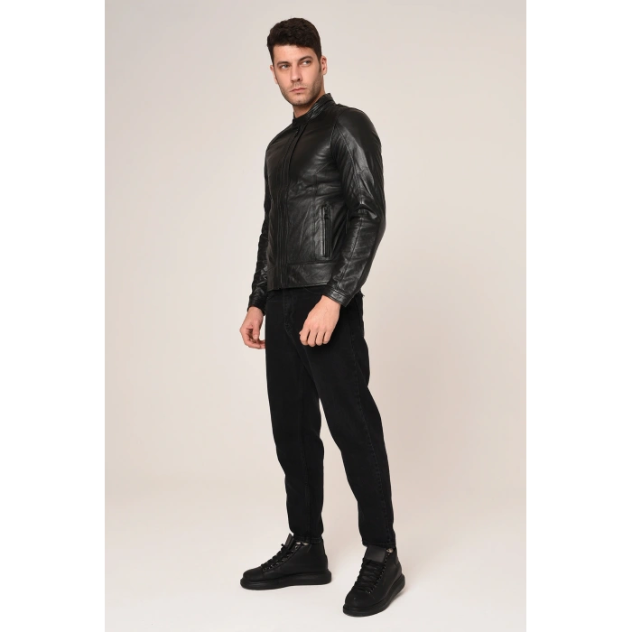 VEXO MOTO DERİ MONT SİYAH