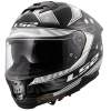 LS2 STREAM 2 GALDAM SİYAH-BEYAZ KASK