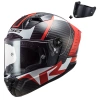 LS2 THUNDER KARBON RACING 1 KIRMIZI-BEYAZ KASK