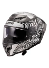 LS2 DRAGON KARBON ENTHUM SİYAH-GRİ KASK