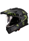 LS2 PIONEER 2 CRAZY MAT SİYAH-GRİ-NEON SARI KASK