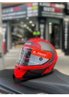 Ls2 Storm 2 Faster Kırmızı-Siyah Full Face Motosiklet Kask