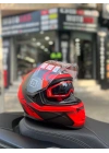 Ls2 Storm 2 Faster Kırmızı-Siyah Full Face Motosiklet Kask