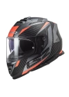 LS2 STORM 2 RACER MAT TITANIUM-NEON TURUNCU KASK