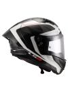 LS2 THUNDER KARBON GP AERO RAUTE BEYAZ-GRİ KASK