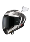 LS2 THUNDER KARBON GP AERO RAUTE BEYAZ-GRİ KASK