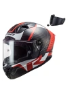 LS2 THUNDER KARBON RACING 1 KIRMIZI-BEYAZ KASK