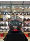 Sw 865 Space Black Red Full Face Motosiklet Kask