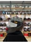 Sw 865 Space Black Red Full Face Motosiklet Kask