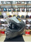 Sw 865 Space Black White Full Face Motosiklet Kask