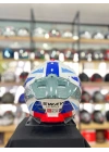 Sw 865 Titan White Blue Red Full Face Motosiklet Kask