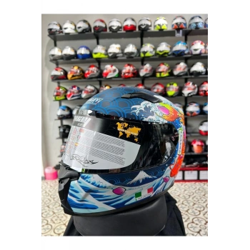 SW 820 DAKAR FISH FULL FACE MOTOSİKLET KASKI