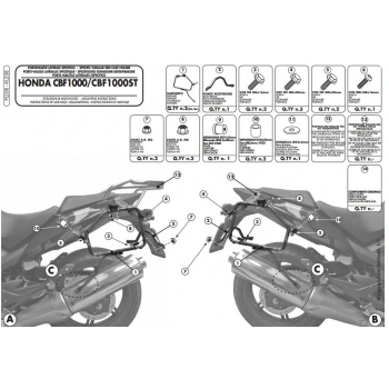 GIVIPL208HONDACBF1000-CBF1000ST(10-14)YANÇANTATAŞIYICI