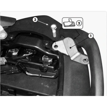 GIVIPLX447KITKAWASAKIVERSYS650(06-09)YANÇANTATAŞIYICIBAĞLANTIKİTİ